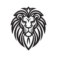 Minimalist Lion Face Icon for Graphic Design Projects vector