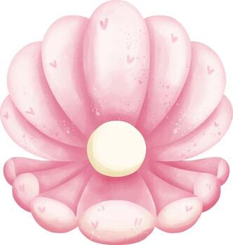 rosado cáscara elementos vector