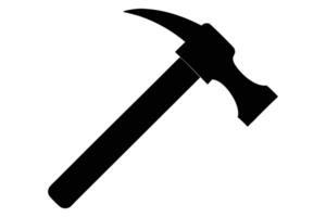Hammer silhouette icon illustration vector