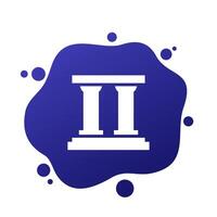 pillars icon for web vector