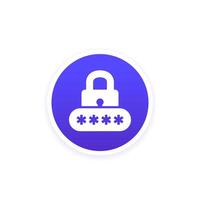 password access icon for ui and web vector