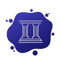 pillars icon in line design vector
