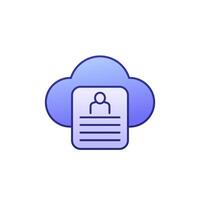 account backup icon with outline vector