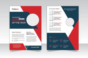 Conference Flyer Layout and Digital Conference a4 2 page Layout vector