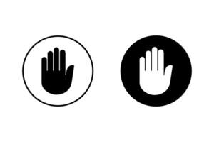 Hand icon set. hand icon, palm, click vector
