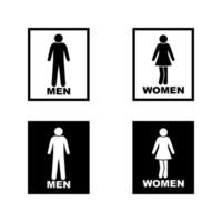 Set of restroom, toilet icon collection. Male and female restroom. Illustration vector