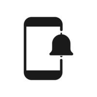 Phone notifications icon. Smartphone with new notice. Reminder message symbol business concept. vector