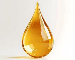 A drop of oil on a white surface photo