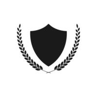 Shield and laurel wreath vector