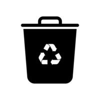 Recycle icons, trash bin, trash can icon vector
