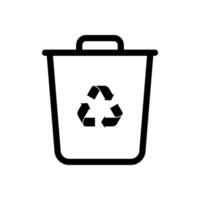 Recycle icons, trash bin, trash can icon vector