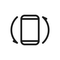 Rotate Mobile phone icon in flat style. Device rotation symbol. Turn your device. illustration sign for web site or mobile app vector