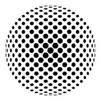 Round Monochrome Screen Tones Isolated On A White Background. vector