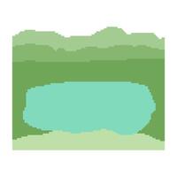 A silent lake beneath towering cliffs vector