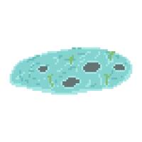 A crystal lake with smooth, pebble beaches vector