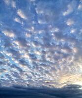 Autumnal sunset in the city photo