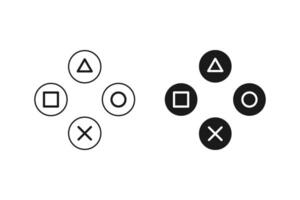 classic game joystick symbol icon set. for websites or apps vector
