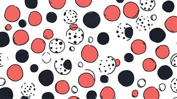Abstract Black and Red Dotted Pattern on White Background - Modern Graphic Design vector