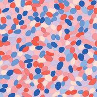 Colorful Abstract Pebble Pattern in Red, Blue, and Pink Tones vector