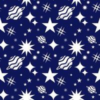 Stars and the Universe seamless pattern background vector