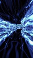 faszinierend 3d Streaming Plasma Wirbel Animation Schleife im elektrisch Blau video