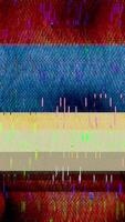 Pixelated Static Glitch with Color Distortion and Horizontal Lines video