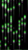 Neon Green Light Blips Streaming Upwards in Futuristic Animation Loop video