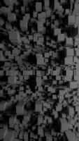 Chaotic 3D Blocks. Futuristic Abstract Loop with Dynamic Lighting video