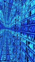 3D Maze of Streaming Data. Futuristic Animated Digital Data Flow video