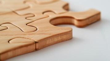 Wooden puzzle with a few pieces missing, symbolizing the idea of problem-solving photo