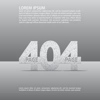 The number 404 page and the text page vector