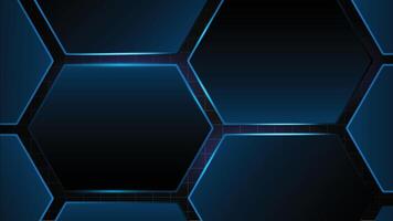 Abstract blue background technology light on black background.Science geometric shape modern elegant design. illustration. vector