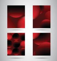 Abstract gradient red concept post background collections set.3d geometric minimalist style.Christmas and valentine concept flyer. vector