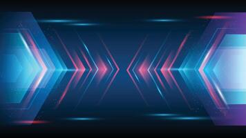 Abstract background technology high speed racing for sports of long exposure light on black background.Science geometric shape modern elegant design. illustration. vector