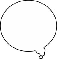 A speech bubble with a blank space in it vector