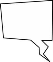 A speech bubble with a blank space vector
