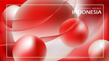 Background abstract gradient 3D red ball with white. vector