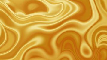 Abstract golden liquid animation, wavy gold texture background suitable for wallpaper, motion graphics and art backdrops. video