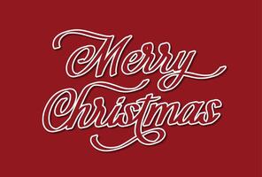 Merry Christmas lettering template. Xmas greeting card template, Invitation script calligraphy, Creative typographic quote, Holiday postcard element. vector