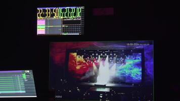 Behind the Scene. Time Code and Performance Monitoring Screens video