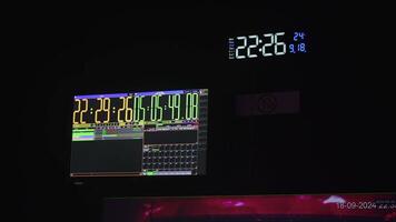 Backstage Monitor Showing Time Code TC During Performance video