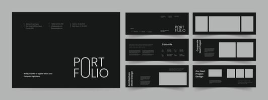 Landscape Architecture Portfolio Template, Portfolio Layout, Architecture Portfolio, Architecture Brochure Template vector