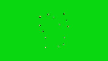 Explosion idea bulb looping animation on Alpha channel with green screen background. 4k idea icon, lamp icon, simple bulb logotype icon animation. video