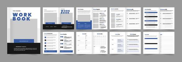the course workbook layout creative workbook design vector