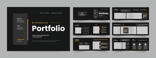 Landscape Architecture Portfolio Design, Portfolio Design, Architecture Portfolio, Interior Portfolio Template vector