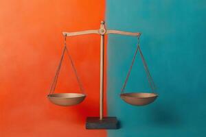 Abstract art showing a balance scale with debt on one side and public spending on the other, symbolizing the challenges of managing public debt, debt management, economic balance photo