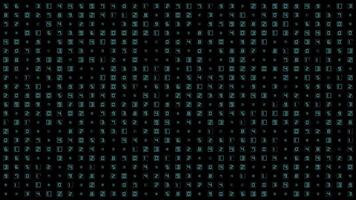 A binary code pattern on a black background video