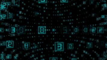 A digital background with many numbers and letters video