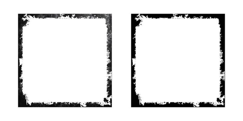 Set of black grunge frame