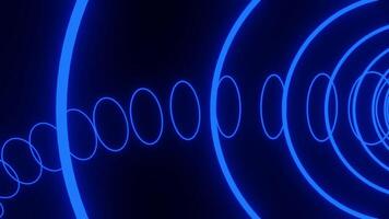animation of entering a blue light hole spinning into another dimension video